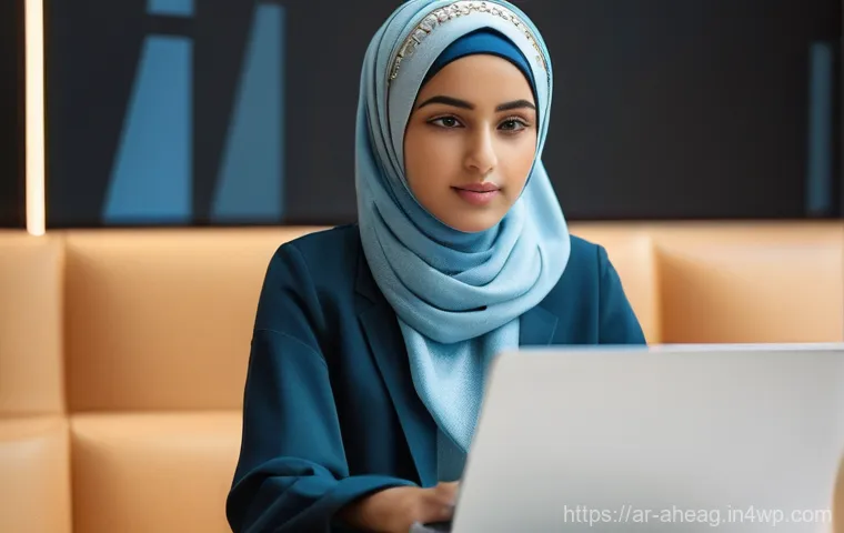 미래 직업을 위한 적합한 교육 과정 - **Prompt:** A young, focused Arab woman in her mid-20s, wearing stylish yet modest contemporary clot...